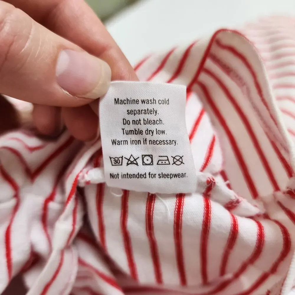Janie & Jack Girls Striped Romper Size 3 Red Rose Stripe Cotton Summer‎ Beach
